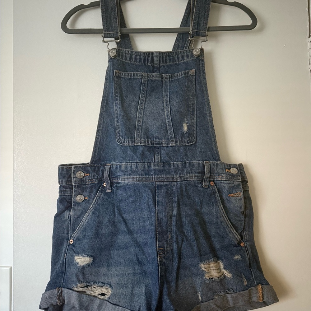 Divided Blue Denim Women Jean Short Overalls